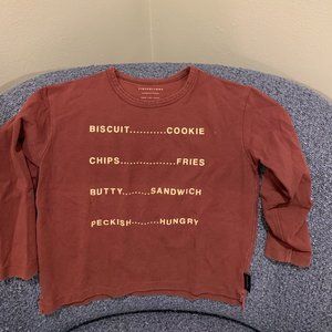 TINYCOTTONS British -> American print long sleeve shirt - 4y